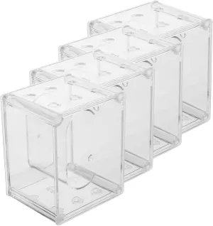 Gatuida 4pcs Plastic Watch Box for Women Elegant Jewelry Box Organizer Travel Watch Case Clear Storage for Men's