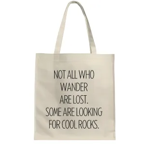 Geology themed gift for wanderers who love rocks and appreciate Geologists Natural White Multicolor Canvas Tote Bag