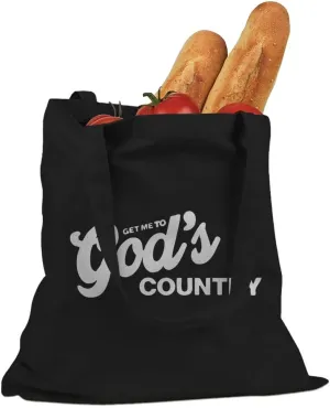 Get Me To God's Country Cotton Canvas Tote Bag