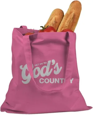 Get Me To God's Country Cotton Canvas Tote Bag