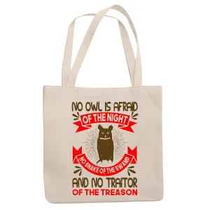 Gift for Brave and Loyal Friends Owl Night Snake Swamp Traitor Treason Brave Loyal Natural White Multicolor Canvas Tote Bag