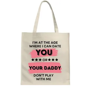 Gift for Sarcasm Girl Showing Humor and Sassy Attitude White Multicolor Canvas Tote Bag