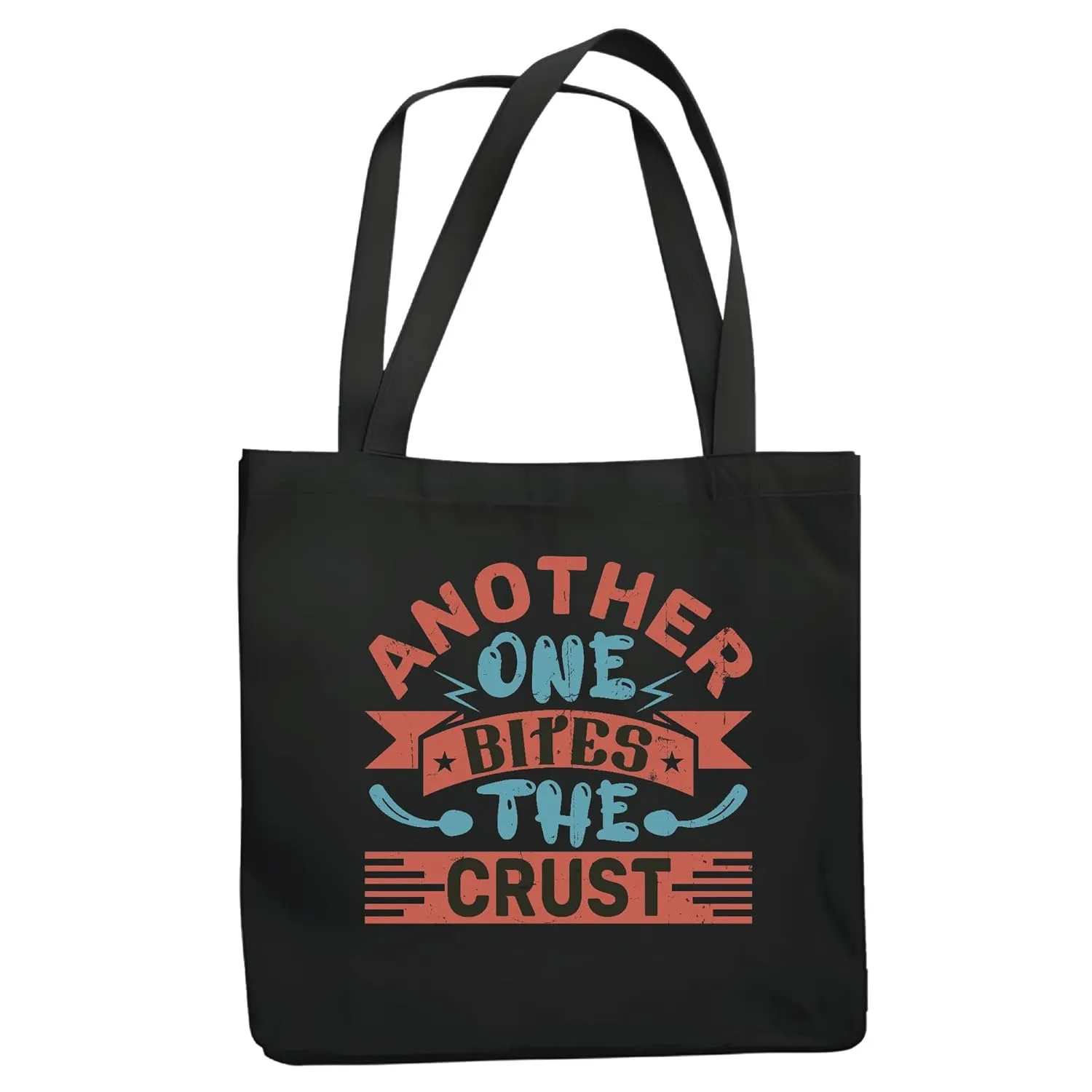 Gift Ideas for Food and Drink Lovers Looking for a Laugh Another One for the Crusts Navy Black Multicolor Canvas Tote Bag