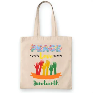 Gift To Celebrate Juneteenth Black Civil Rights Equality 1865 Freedom Black Lives Matter White Multicolor Canvas Tote Bag