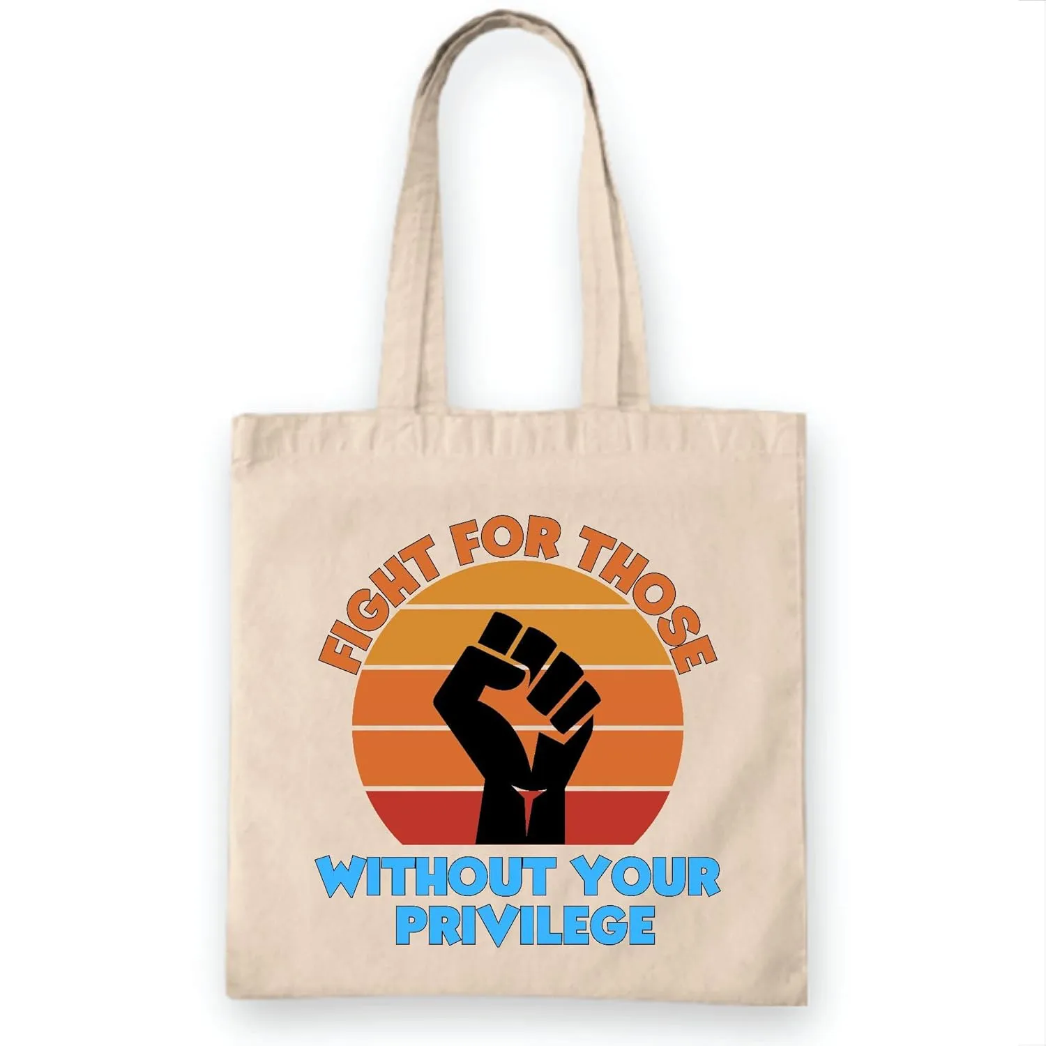 Gift to Promote Equality Human Rights Anti Racism Civil Rights Social Justice Great for Activists Natural White Multicolor Canvas Tote Bag