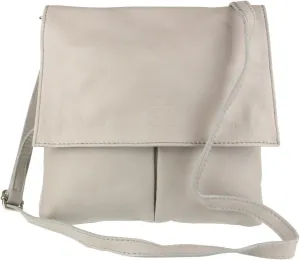 Girly HandBags Double Pocket Italian Genuine Leather Messenger Bag Crossbody Shoulder Bag