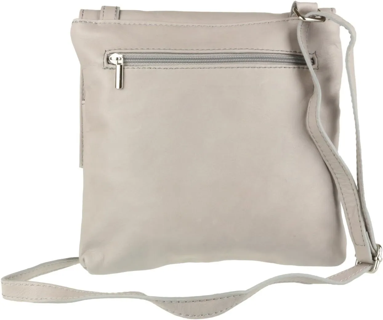 Girly HandBags Double Pocket Italian Genuine Leather Messenger Bag Crossbody Shoulder Bag