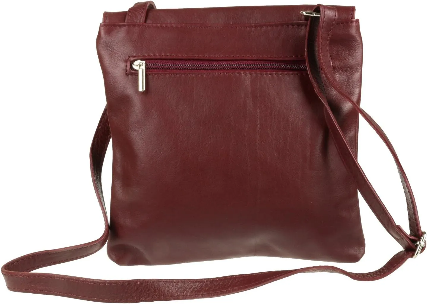 Girly HandBags Double Pocket Italian Genuine Leather Messenger Bag Crossbody Shoulder Bag