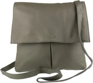 Girly HandBags Double Pocket Italian Genuine Leather Messenger Bag Crossbody Shoulder Bag