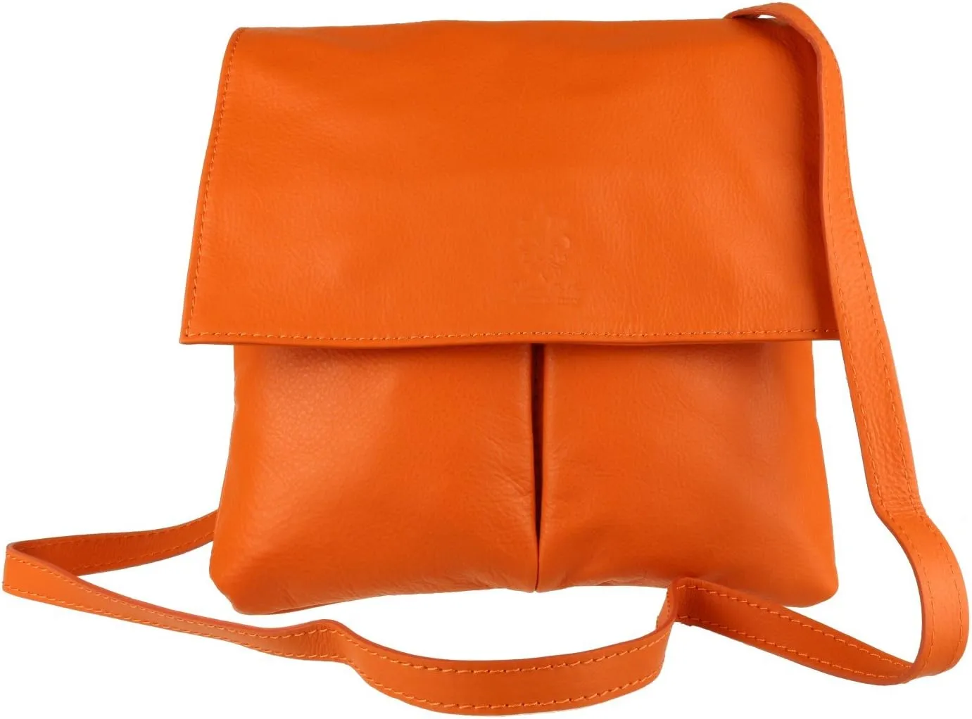 Girly HandBags Double Pocket Italian Genuine Leather Messenger Bag Crossbody Shoulder Bag