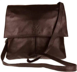 Girly HandBags Double Pocket Italian Genuine Leather Messenger Bag Crossbody Shoulder Bag