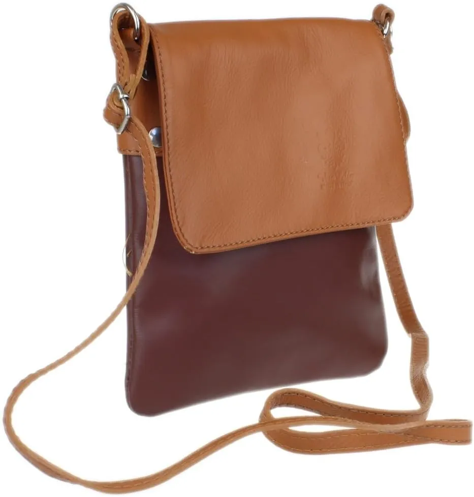 Girly HandBags Womens Italian Leather Shoulder Bag Small Cross Body Messenger Soft Leather Vera Pelle Phone Holder Holiday