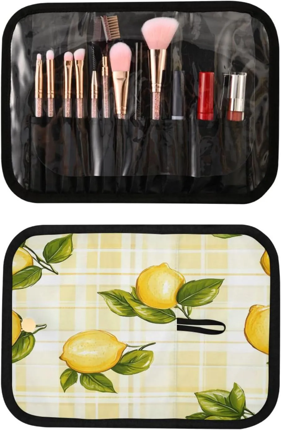 Graffiti Lemon Pattern Women Men Travel Cosmetic Bag, Toiletry Bag Set, Portable Hanging Organizer for Toiletries, Cosmetics, Brushes