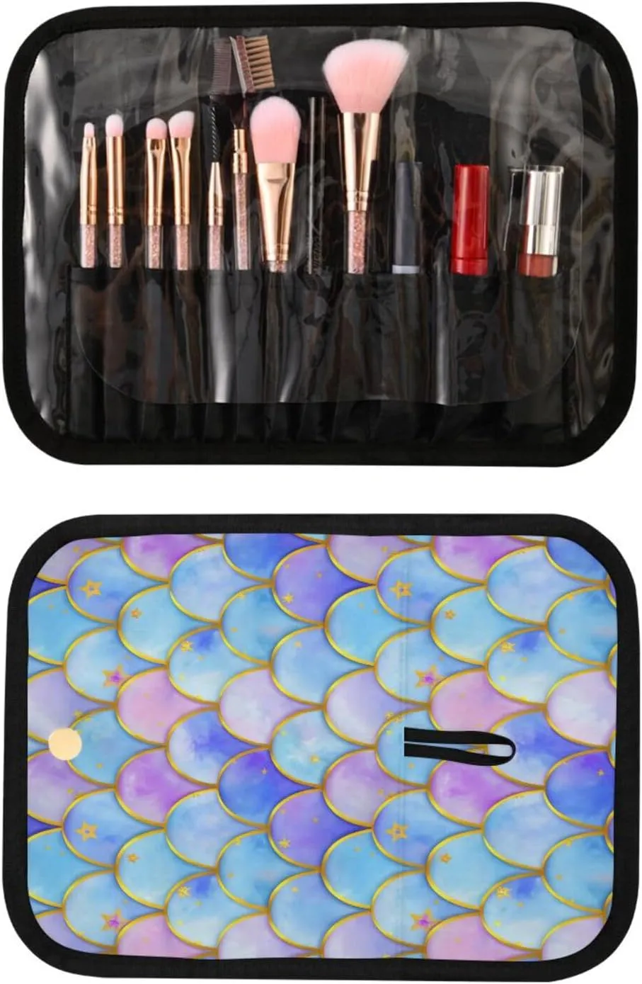 Graffiti Scales and Stars Women Men Travel Cosmetic Bag, Toiletry Bag Set, Portable Hanging Organizer for Toiletries, Cosmetics, Brushes
