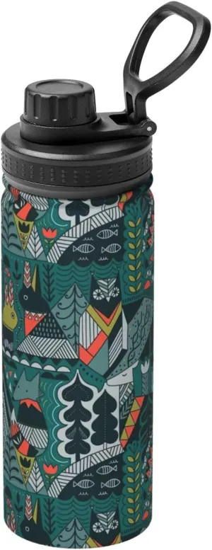 Green Animals Sports Insulated Water Bottle - Premium 18 oz. Stainless Steel Hydration Bottle for Outdoor Enthusiasts