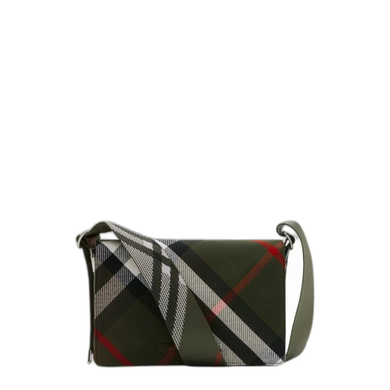 Green Check Trench Crossbody Bag