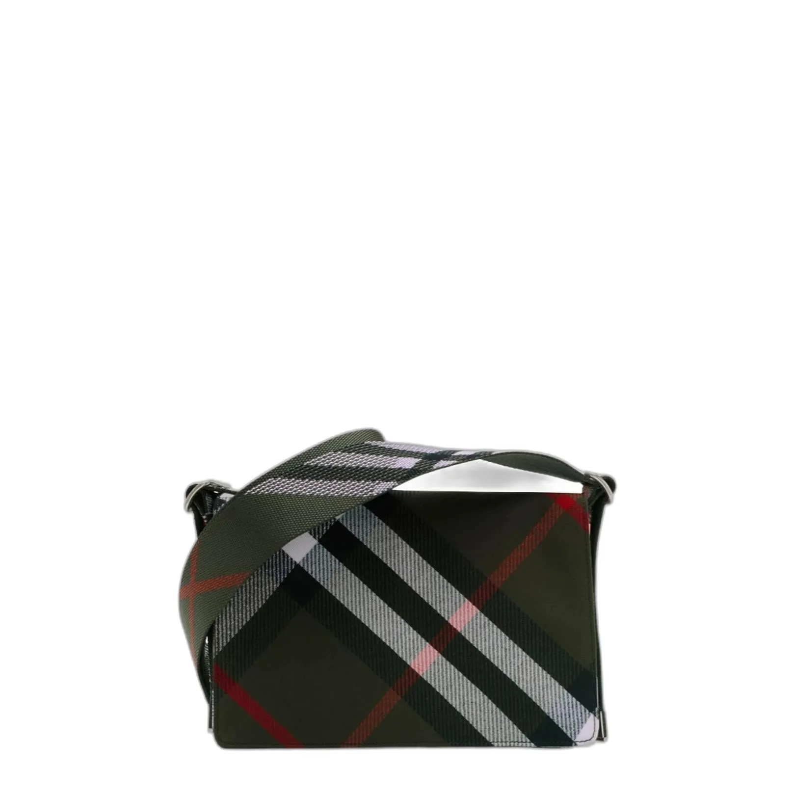 Green Check Trench Crossbody Bag