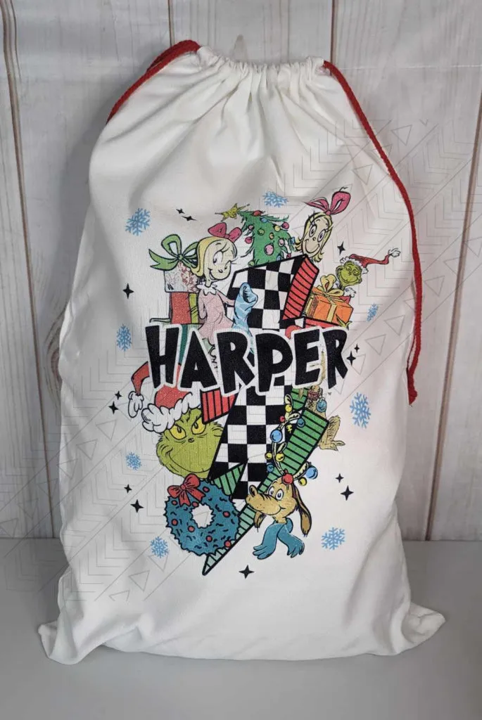 Green Lightning Santa Bag