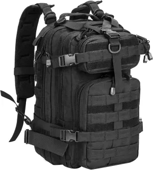 Greencity Small Tactical Backpack Assault Pack Rucksack Molle Bag (Black)