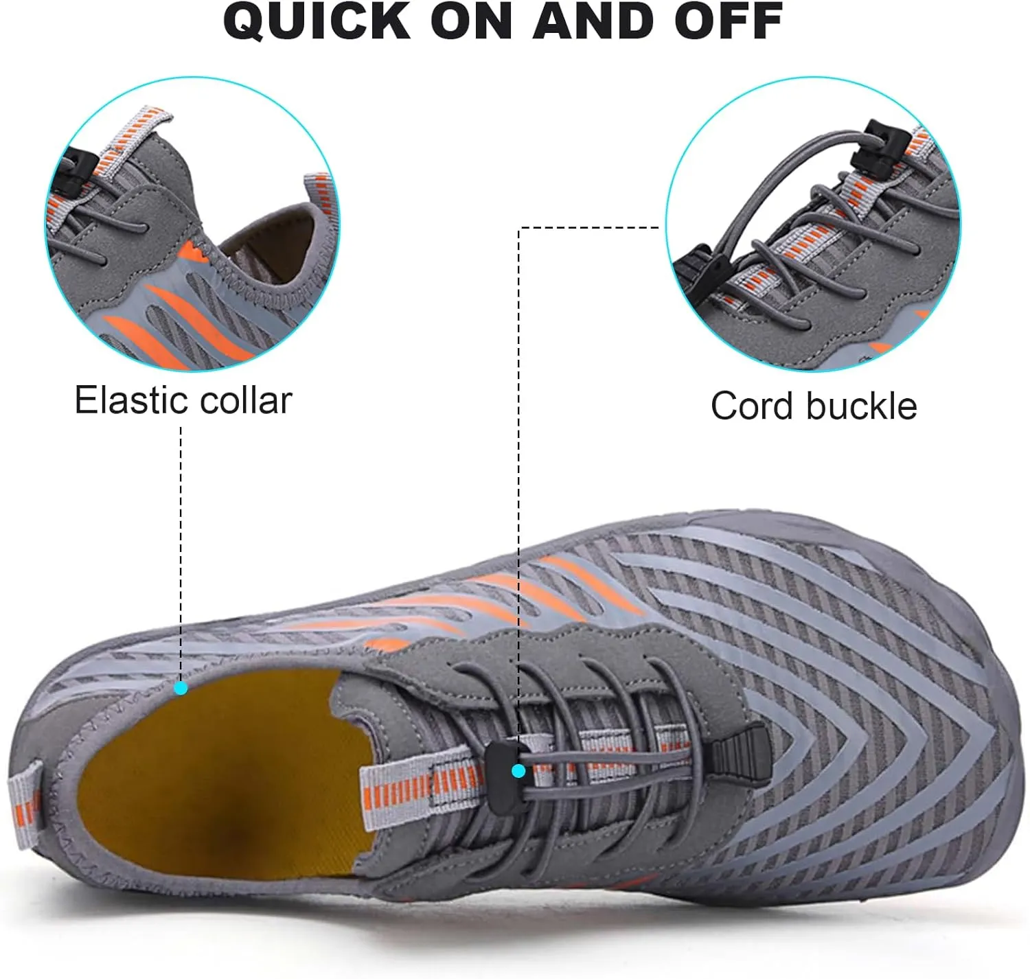 Grounded Footwear for Women, Grounded Footwear for Men with Neuropathy, Grounded Hike Barefoot for Womens Mens Waterproof Trail Running Healthy & Non-Slip Barefoot Shoes