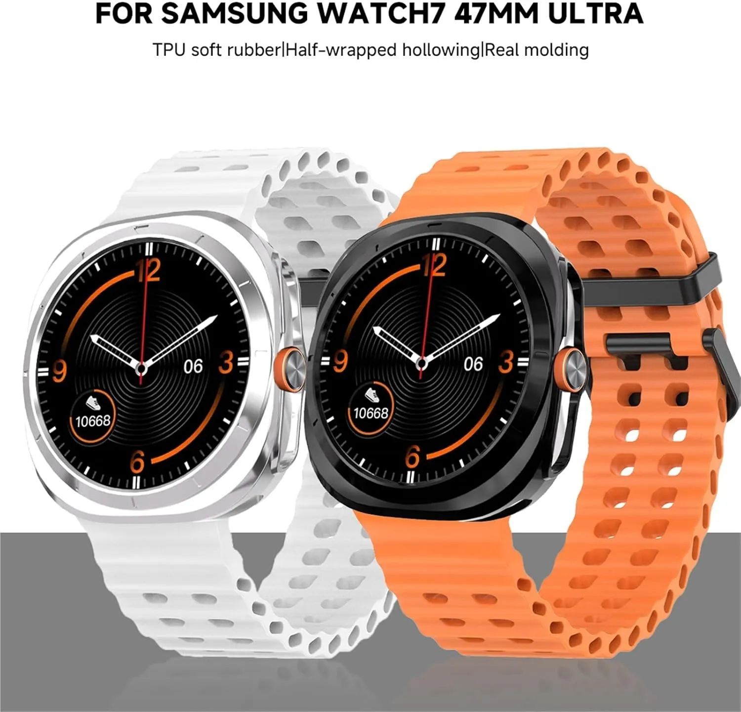 GUMMMY Case for Samsung Galaxy Watch 7 Ultra 47mm Smartwatch Cover Soft TPU Bumper Protective Shell for Galaxy 7 Ultra 47mm Accessories(Gold)