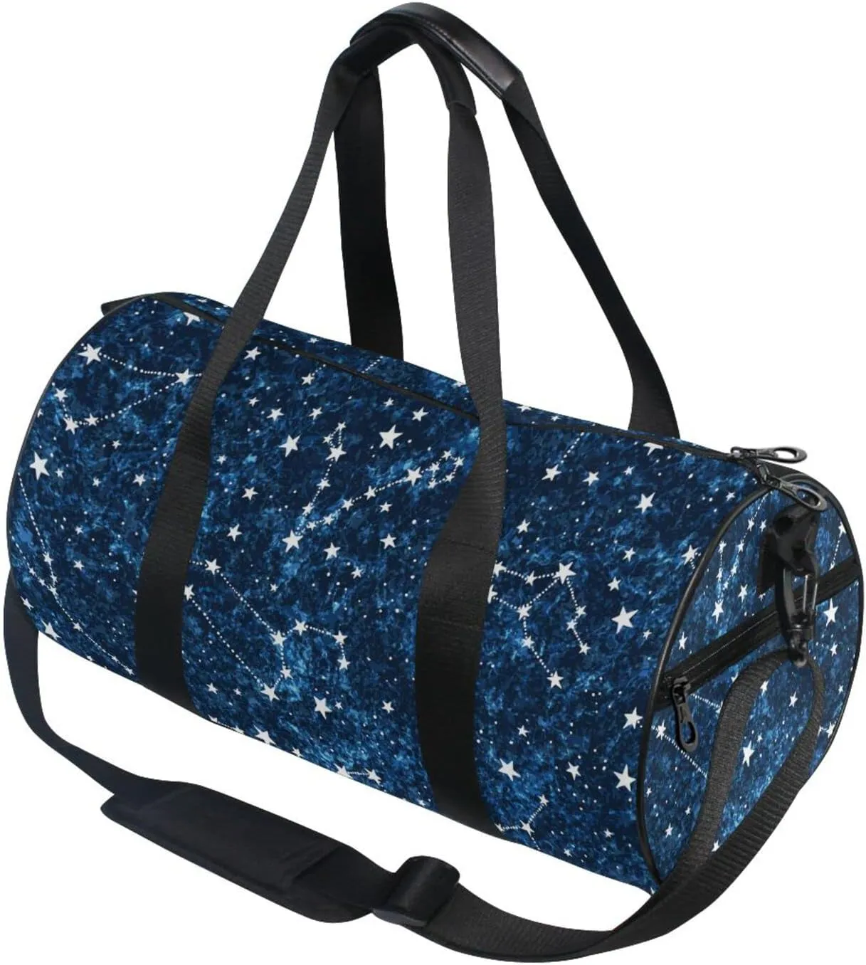 Gym Bag for Women and Men Small Duffel Bag for Sports Travel Weekender Overnight Vacation Beach Lightweight Carry on Bag for Boys Girls Constellation Blue