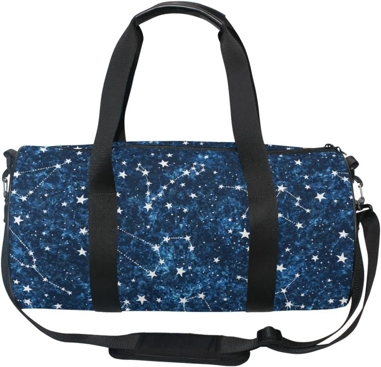 Gym Bag for Women and Men Small Duffel Bag for Sports Travel Weekender Overnight Vacation Beach Lightweight Carry on Bag for Boys Girls Constellation Blue