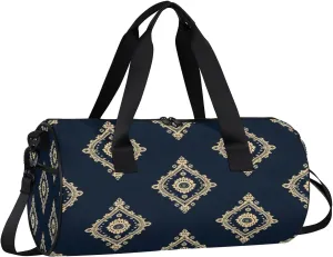 Gym Bags for Men Women Boho Design Sports Duffel Bags Carry On Travel Duffle Bag with Detachable Adjustable Shoulder Strap Overnight Weekender Bag