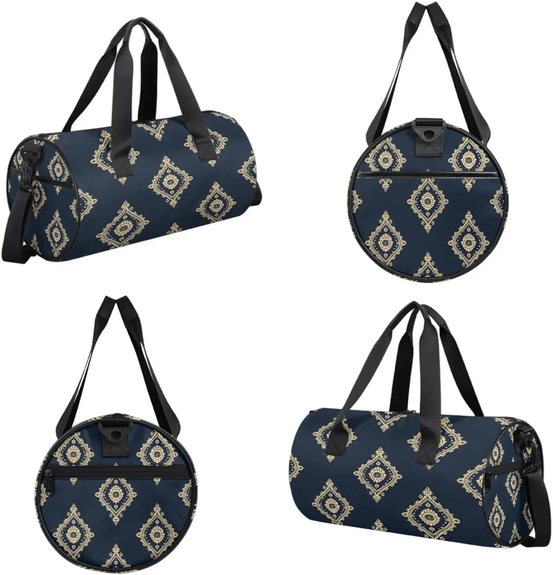Gym Bags for Men Women Boho Design Sports Duffel Bags Carry On Travel Duffle Bag with Detachable Adjustable Shoulder Strap Overnight Weekender Bag