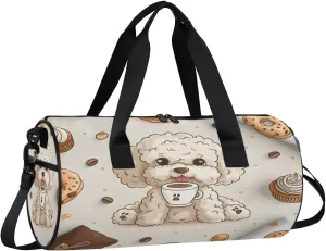 Gym Bags for Men Women Sweet Dog Sports Duffel Bags Carry On Travel Duffle Bag with Detachable Adjustable Shoulder Strap Overnight Weekender Bag