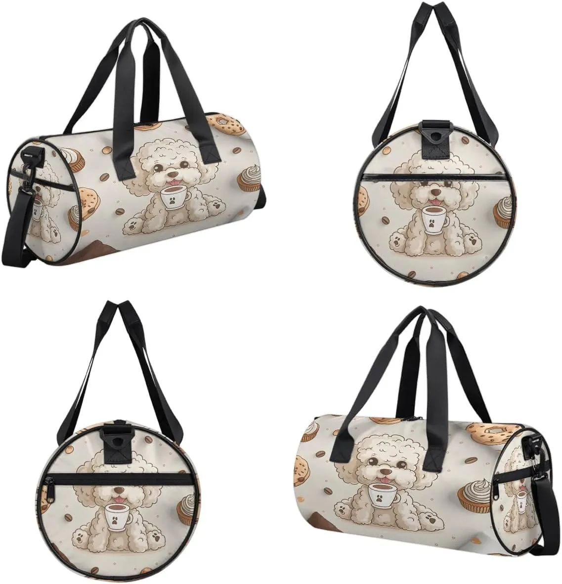 Gym Bags for Men Women Sweet Dog Sports Duffel Bags Carry On Travel Duffle Bag with Detachable Adjustable Shoulder Strap Overnight Weekender Bag