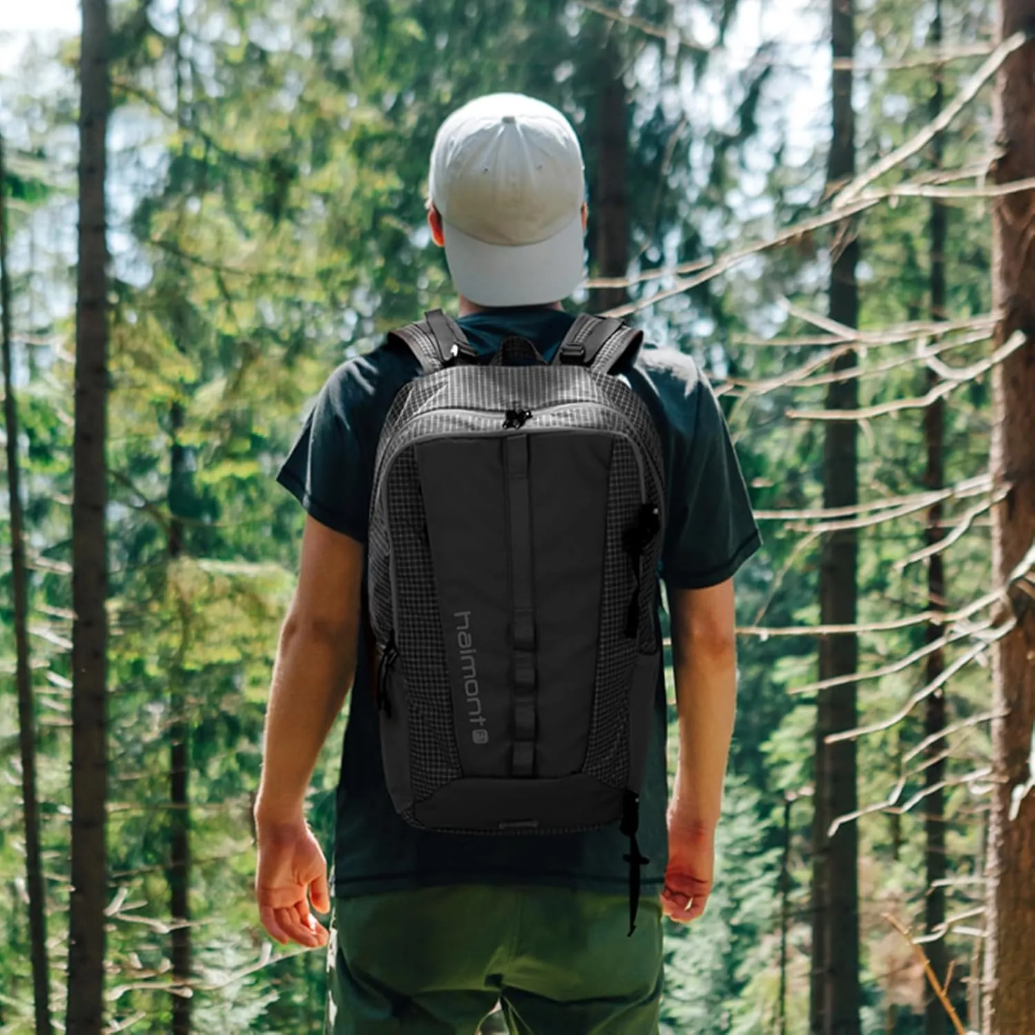 Haimont Small Travel Backpack Hiking Outdoor Everyday Daypack with 3 Compartments Men Women Water Resistant Bag, Casual