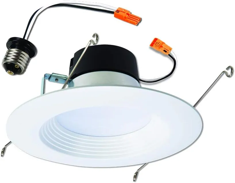 HALO LT 5 / 6 Inch In/Outdoor Recessed LED Retrofit Trim Can Light, 3CCT 3000K/4000K/5000K, 6-Pack, LT56069FS351EWHR-6PK