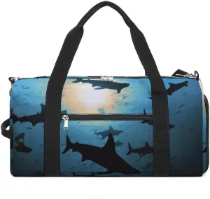 Hammerhead Sharks Gym Bag for Men Women Water Resistant Duffle Bag Travel Lightweight Bag for Travel Sports