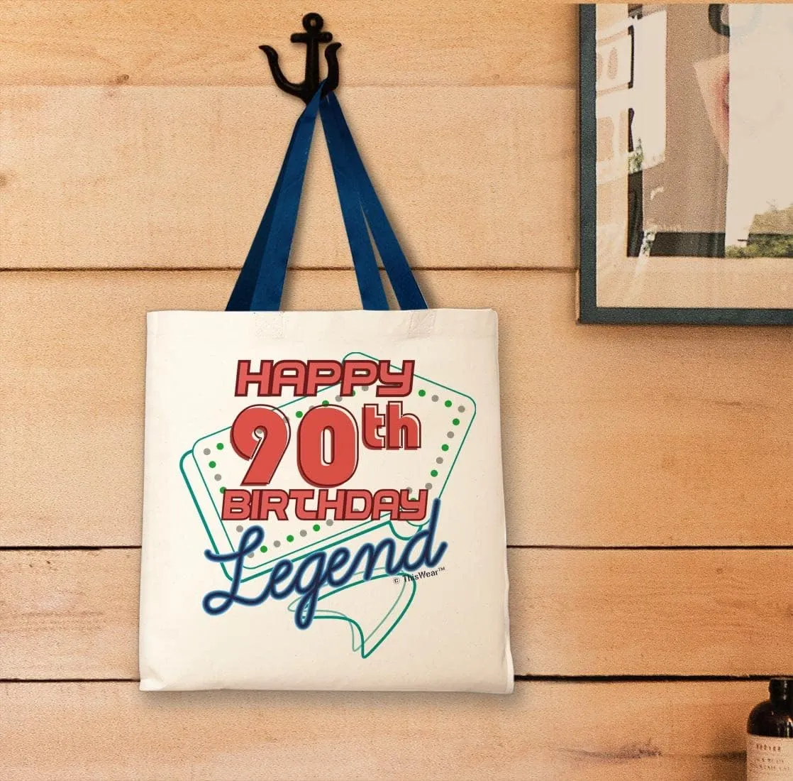Happy 90th Birthday Legend Canvas Tote Bag