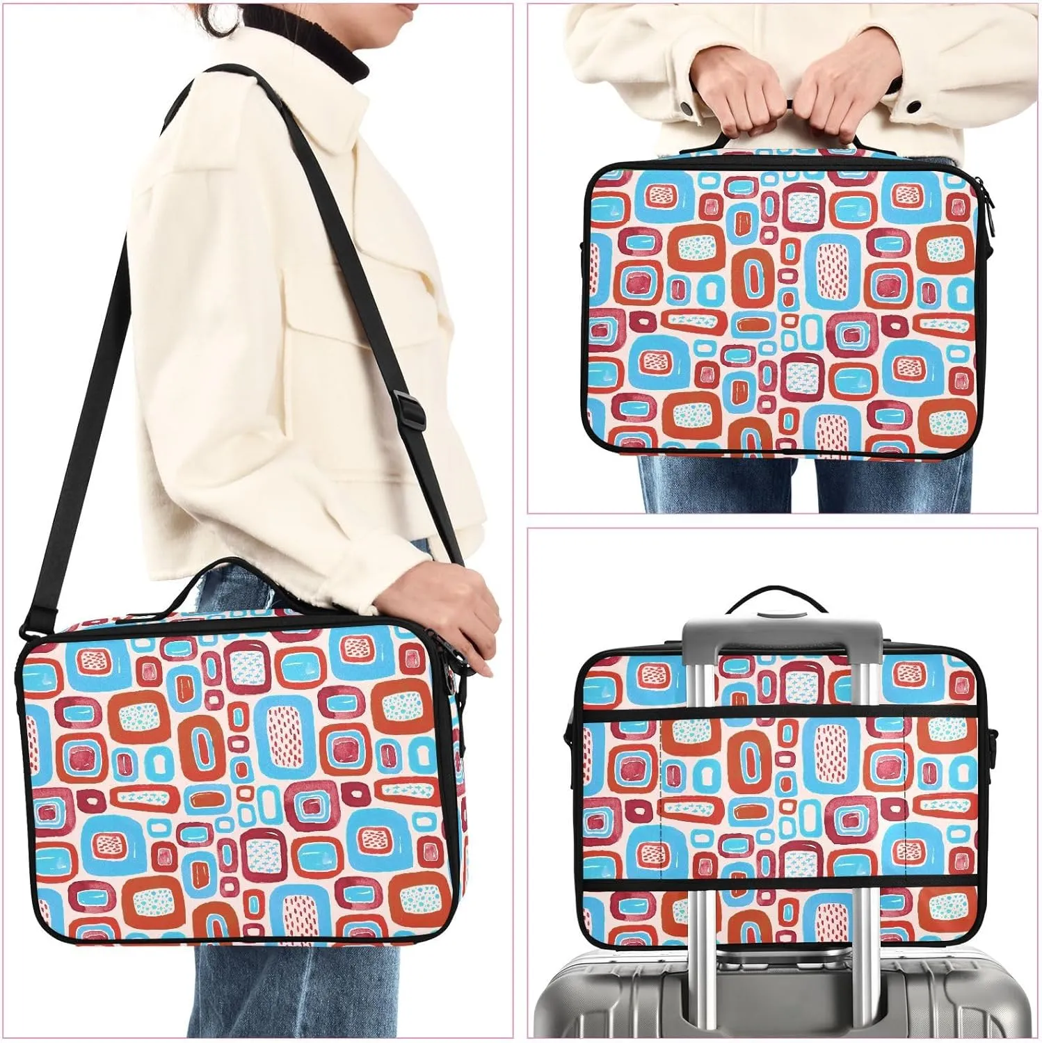 Hard Shell Makeup Pouch Cosmetic Organizer Travel Bag for Women