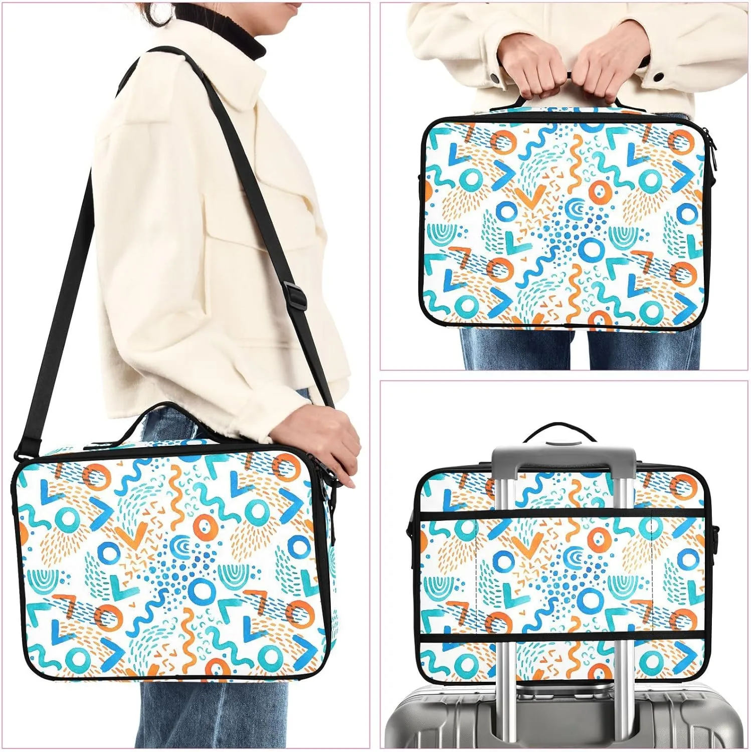 Hard Shell Makeup Pouch Cosmetic Organizer Travel Bag for Women