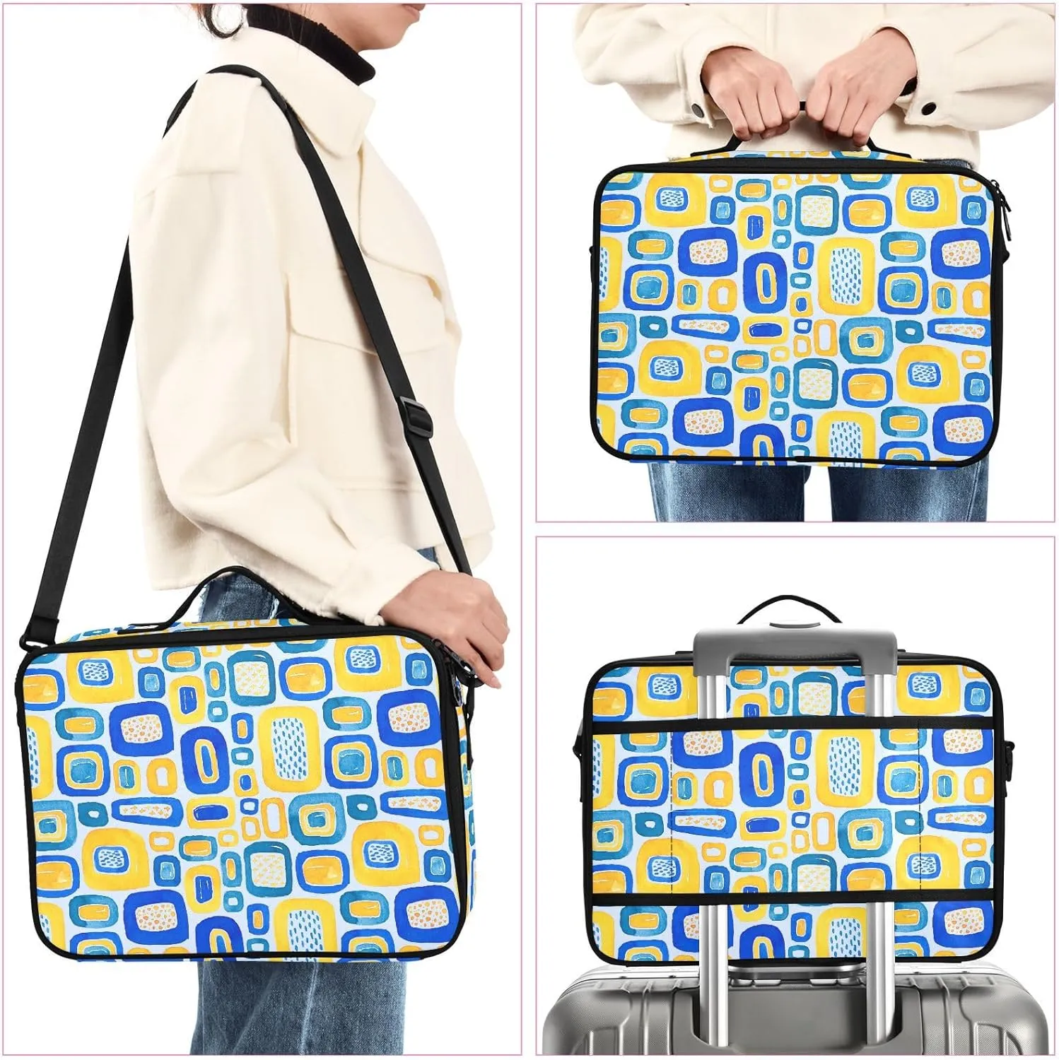 Hard Shell Makeup Pouch Cosmetic Organizer Travel Bag for Women