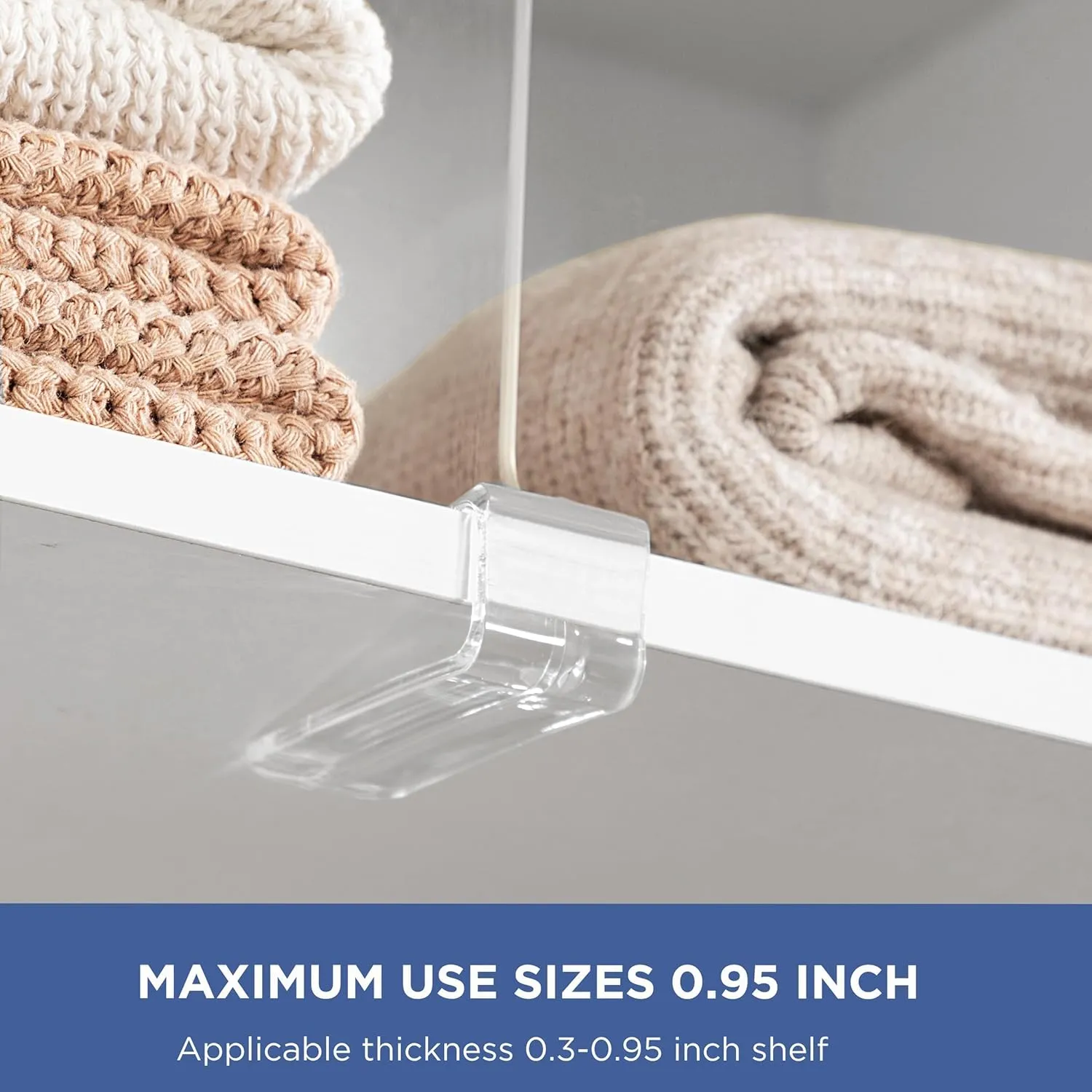 HBlife 12 Inches Tall [Extra Tall Version] Clear Shelf Dividers, 16 Pack Purse Organizer for Closet Perfect for Handbags, Acrylic Bookshelf for Organization