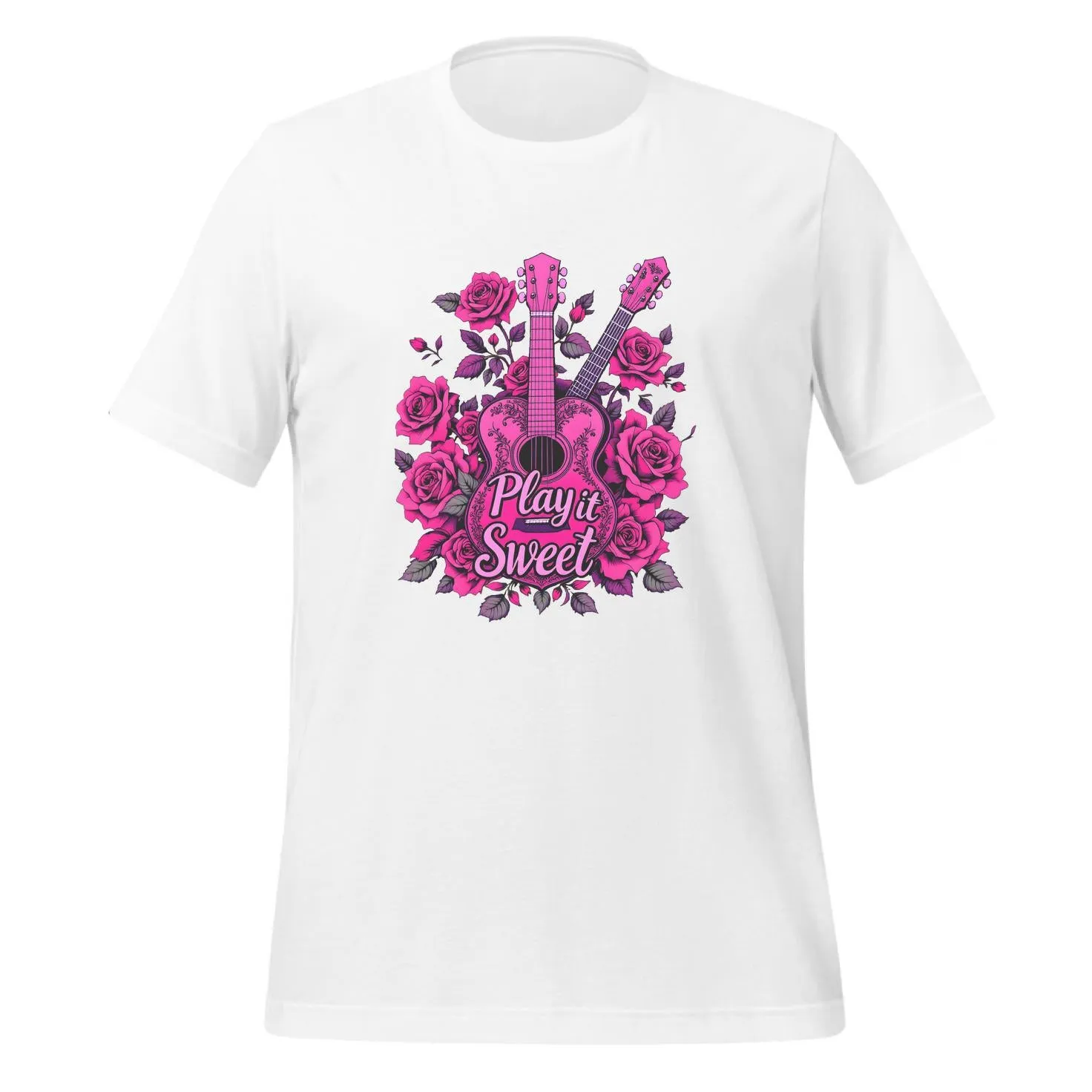 Heart-Shaped Guitar Play it Sweet | Classic T-Shirt (Unisex)