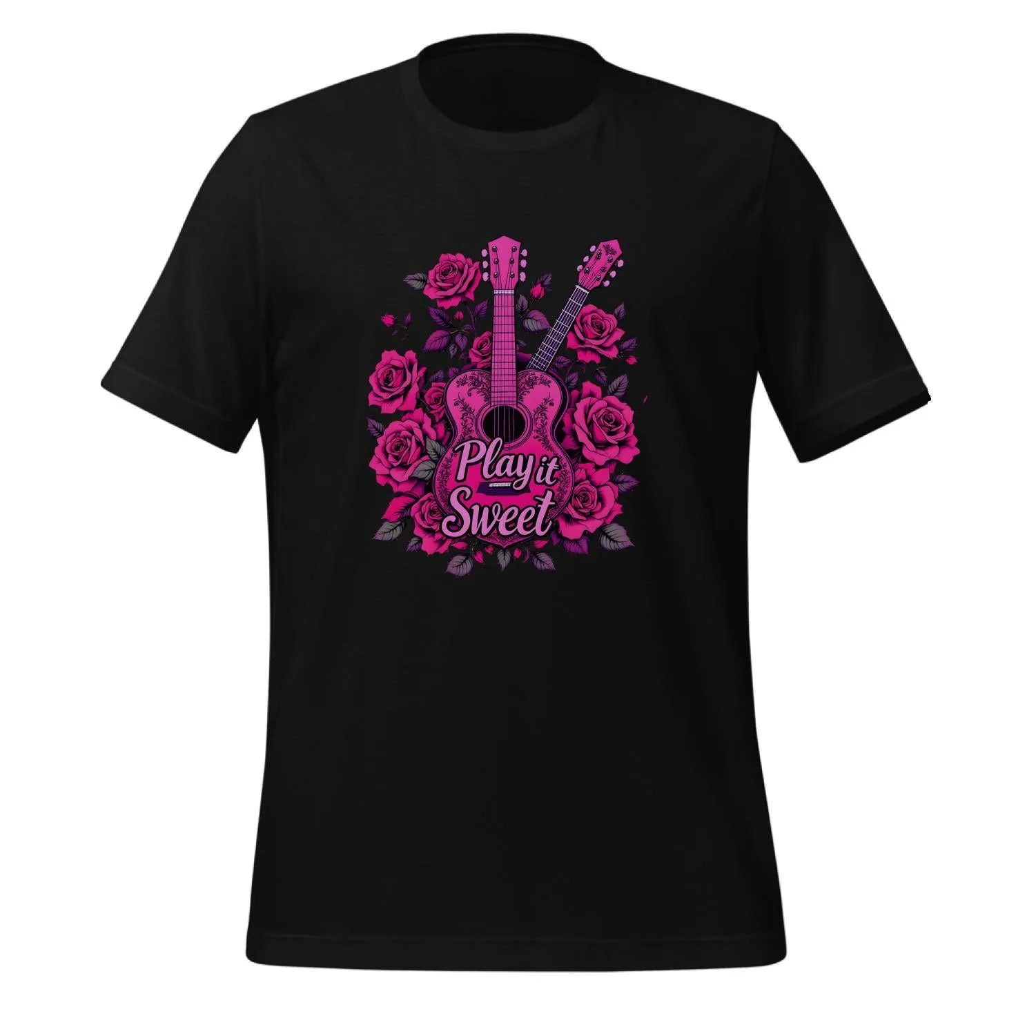 Heart-Shaped Guitar Play it Sweet | Classic T-Shirt (Unisex)
