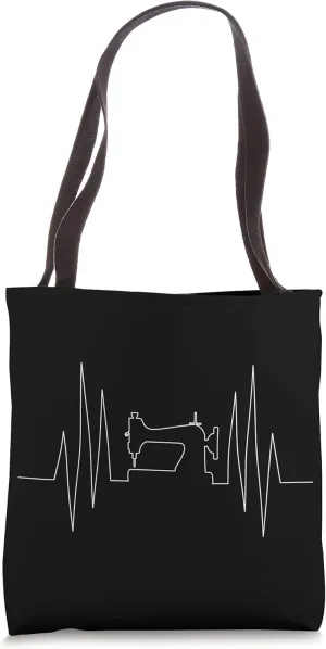 Heartbeat EKG Sew Dressmaker Tailor Tote Bag