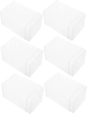 HEMOTON Storage Boxes 6 Acrylic Display Cases Easy Cleaning for Collectibles Jewelry
