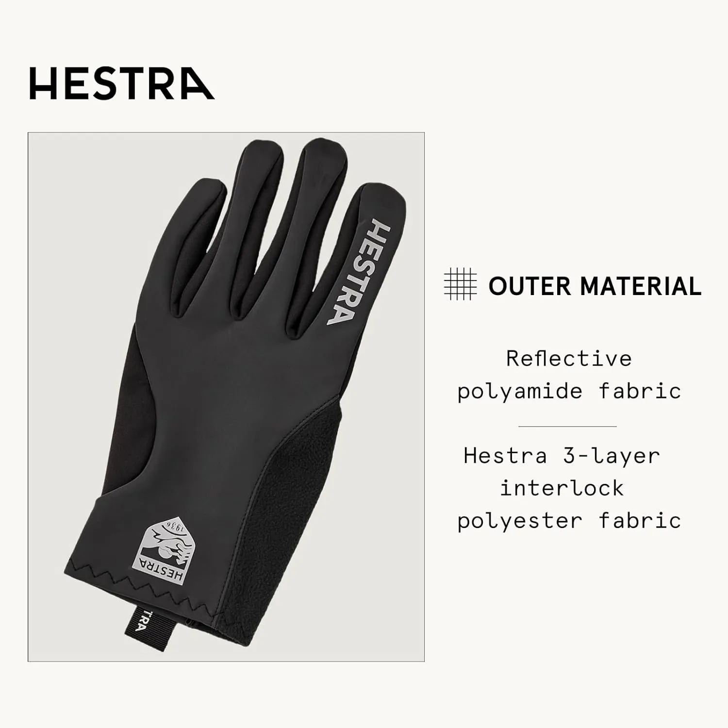 Hestra Bike Runners All Weather Glove for Trail Running, Hiking & Outdoor Training