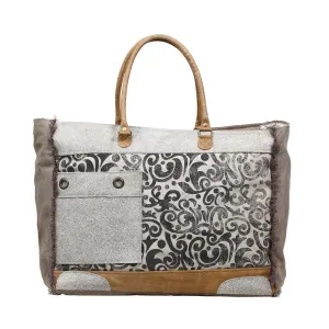 Hide & Floral Weekender Bag