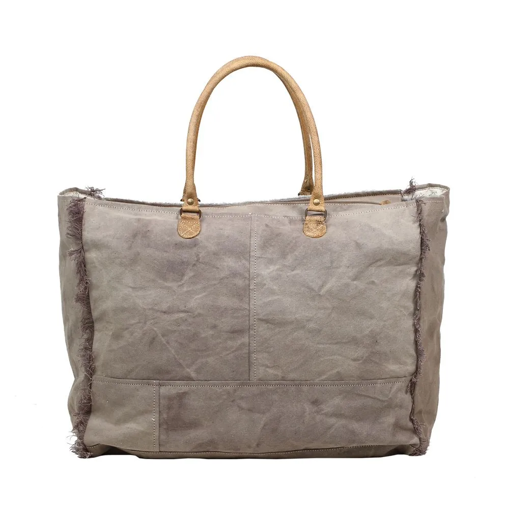 Hide & Floral Weekender Bag
