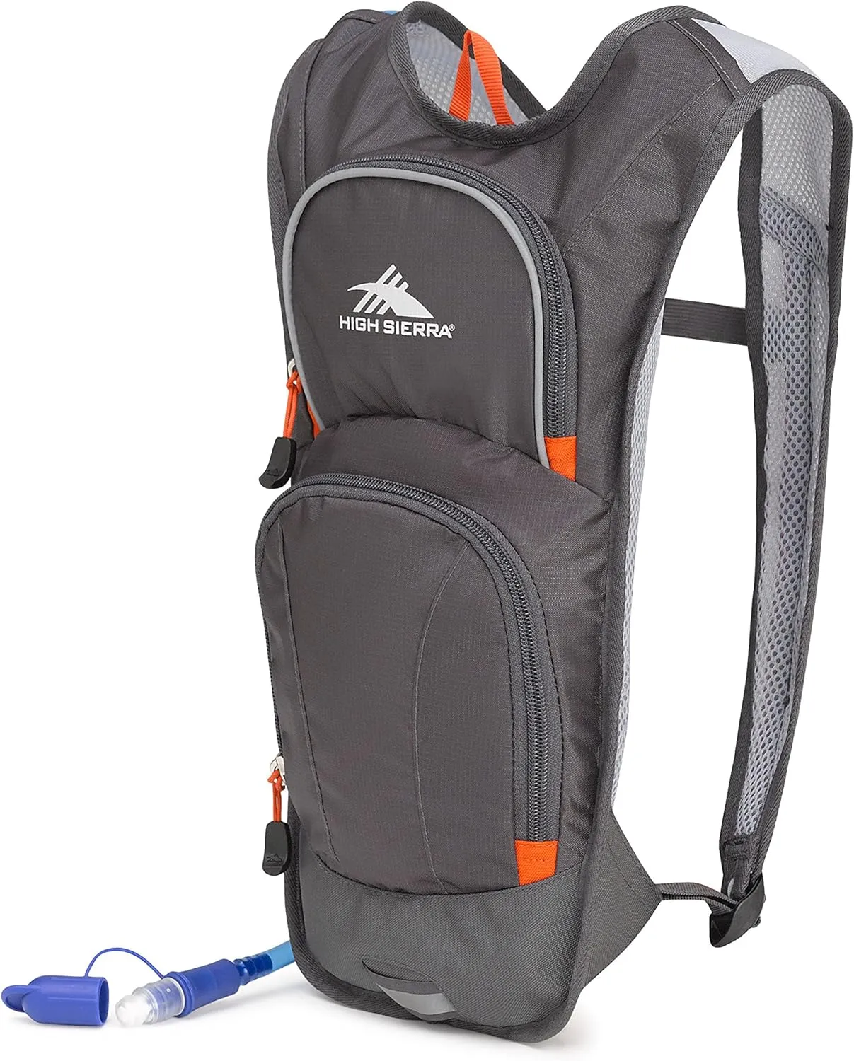 High Sierra HydraHike Hydration Backpack, Lightweight Running Backpack, Cycling, Hiking, for Men, Women & Kids, Mercury/Redline, 4L