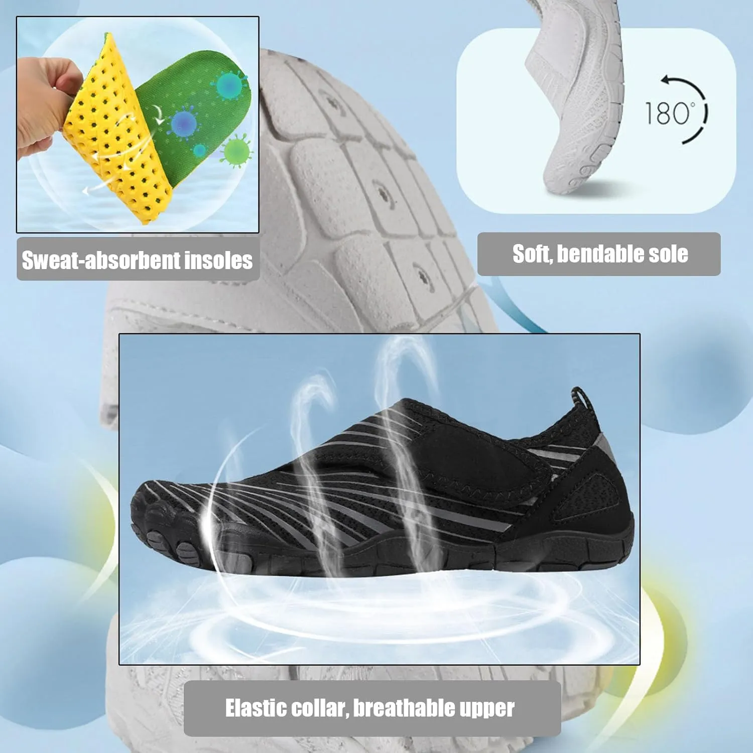 Hike Barefoot Shoes, Winter Summer Wide Toe Barefoot Shoes Footwear for Women Men