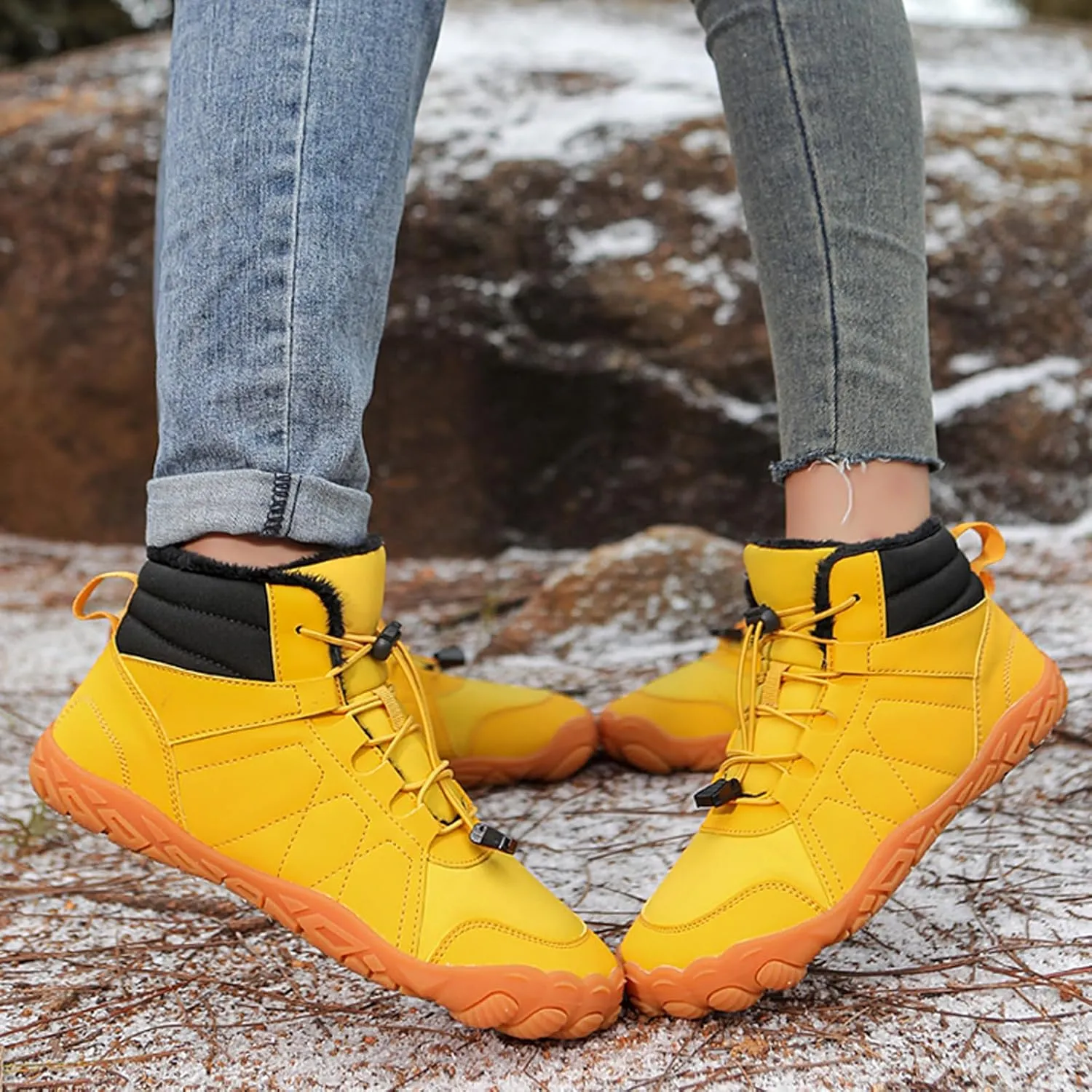 Hike Winter Footwear Barefoot Shoes Women Men, 2024 Waterproof Wide Toe Box Barefoot Shoes, Walking Boots