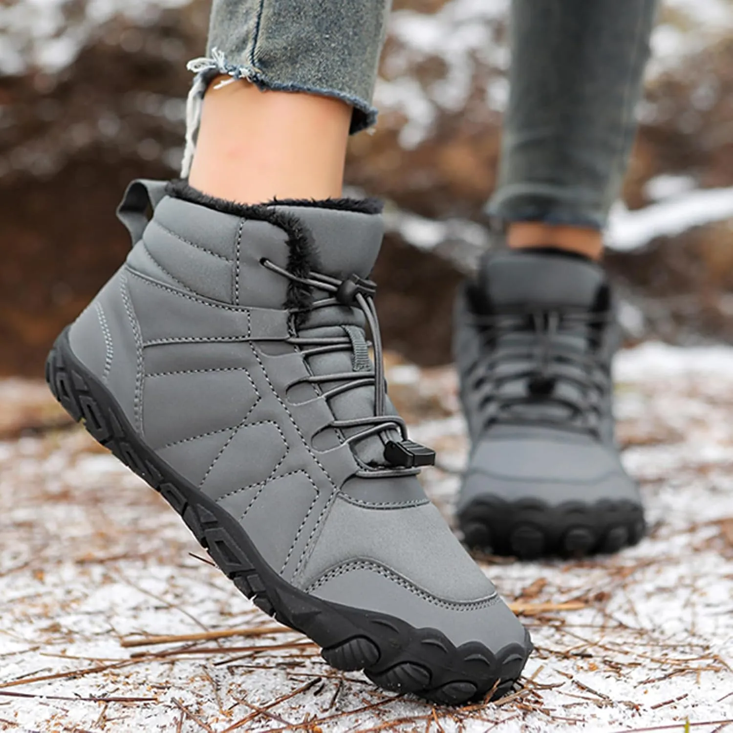 Hike Winter Footwear Barefoot Shoes Women Men, 2024 Waterproof Wide Toe Box Barefoot Shoes, Walking Boots